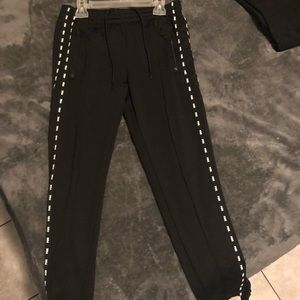 Pink slim fit track pants